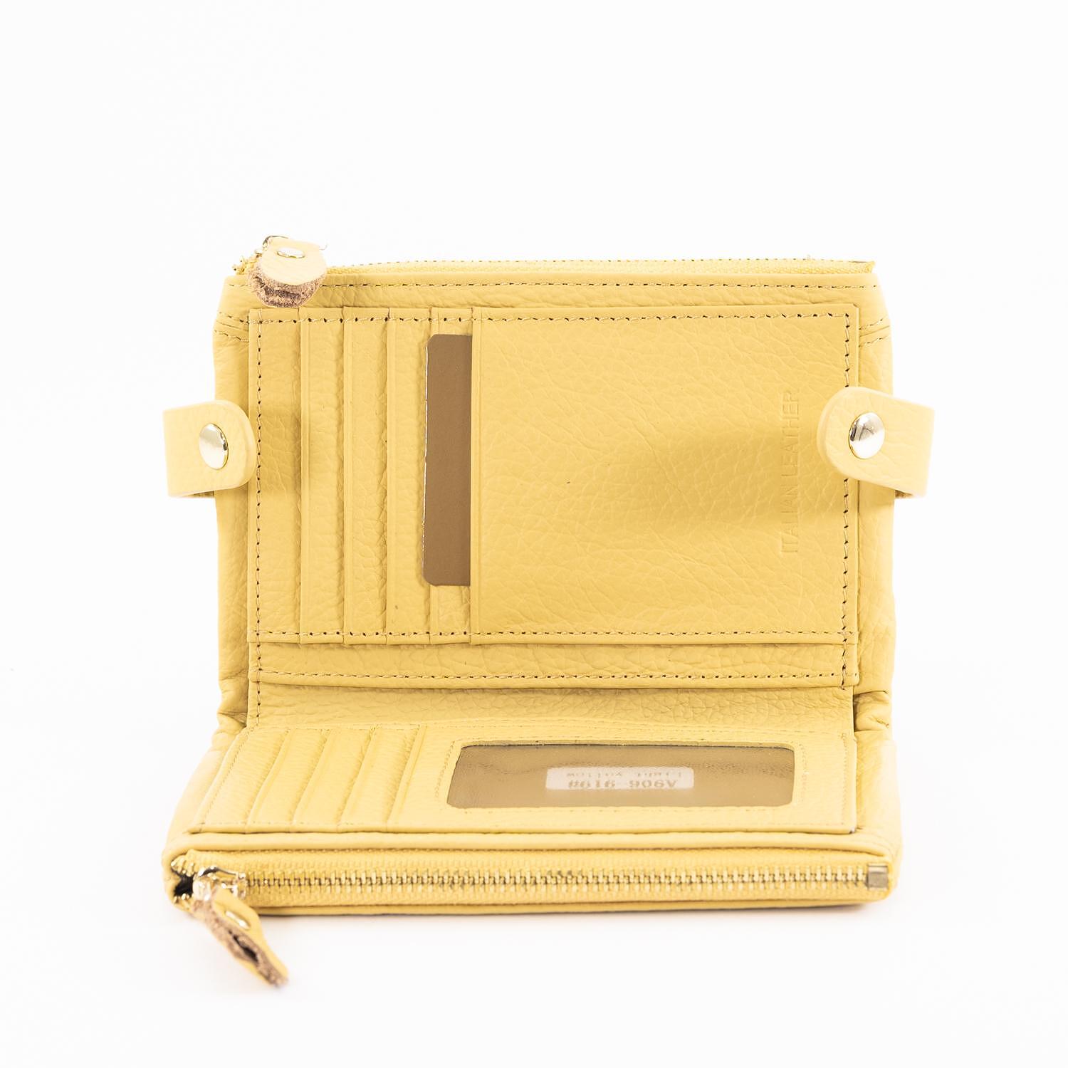 КОД : 906919 Дамски портфейл от естествена кожа - малък размер