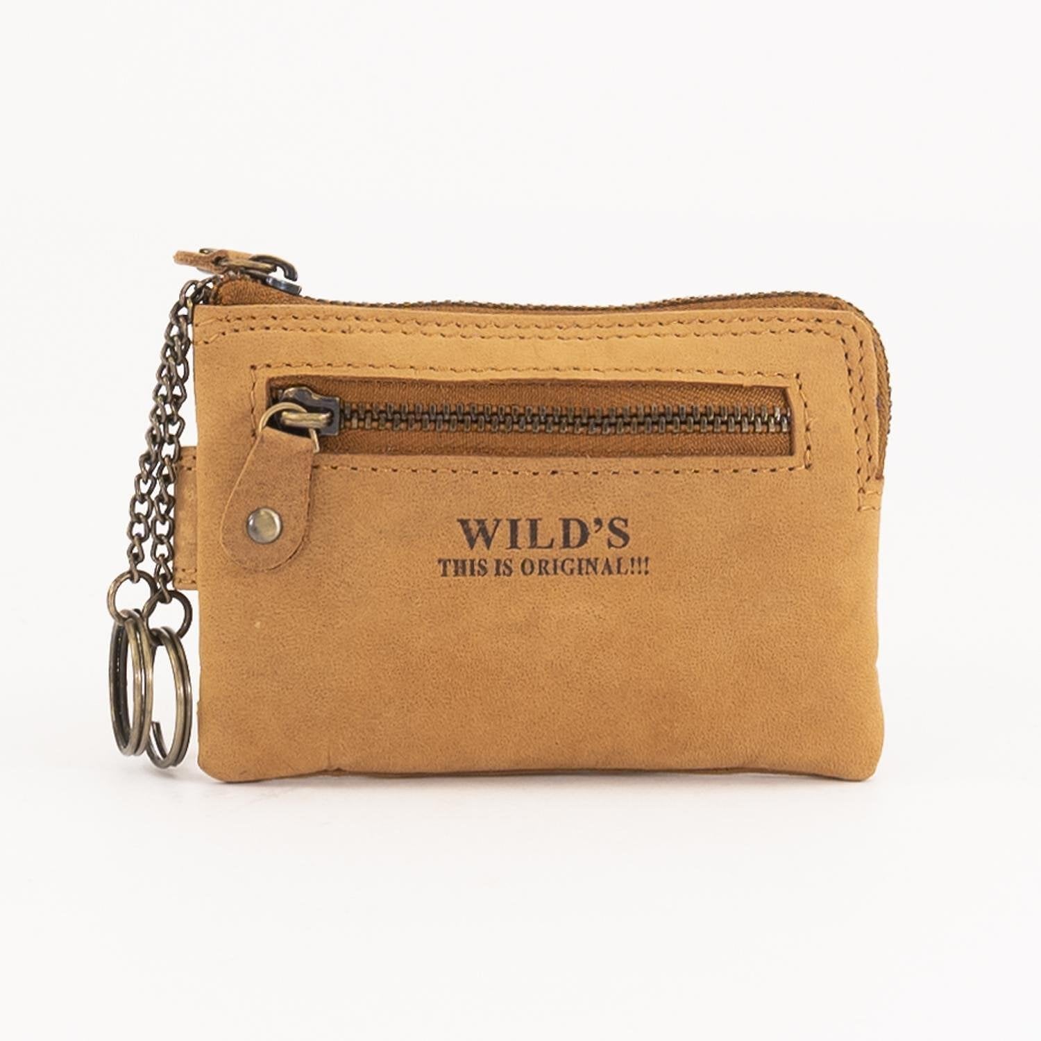 КОД : KM4 Монетник/ключодържател  WILD`S от естествена кожа