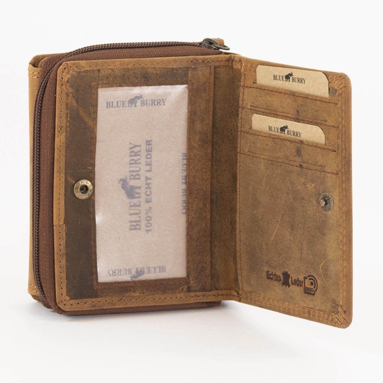КОД: 1703 Дамски портфейл Blue Burry от естествена кожа