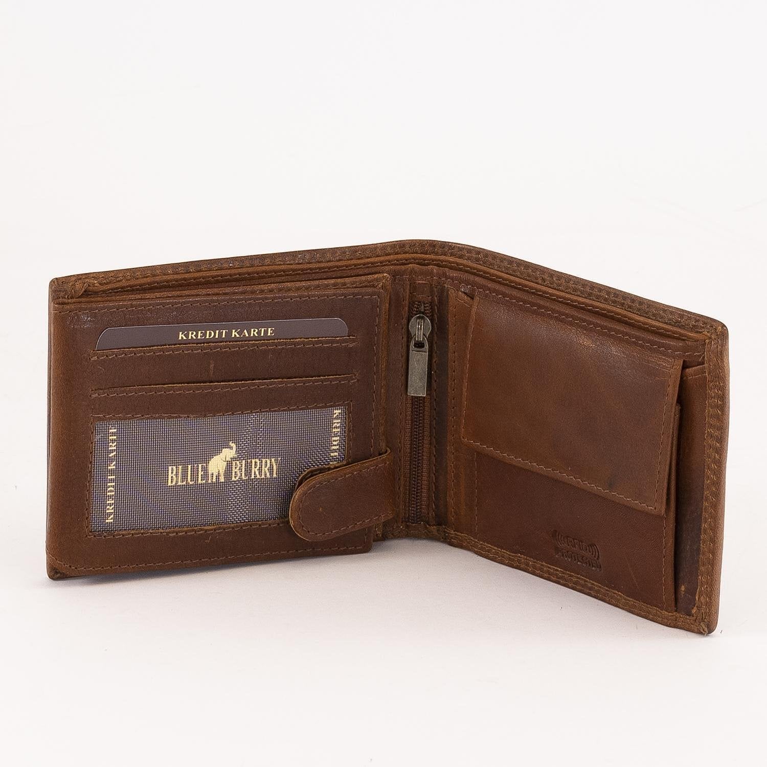 КОД: BB091 Мъжки портфейл Blue Burry от естествена кожа