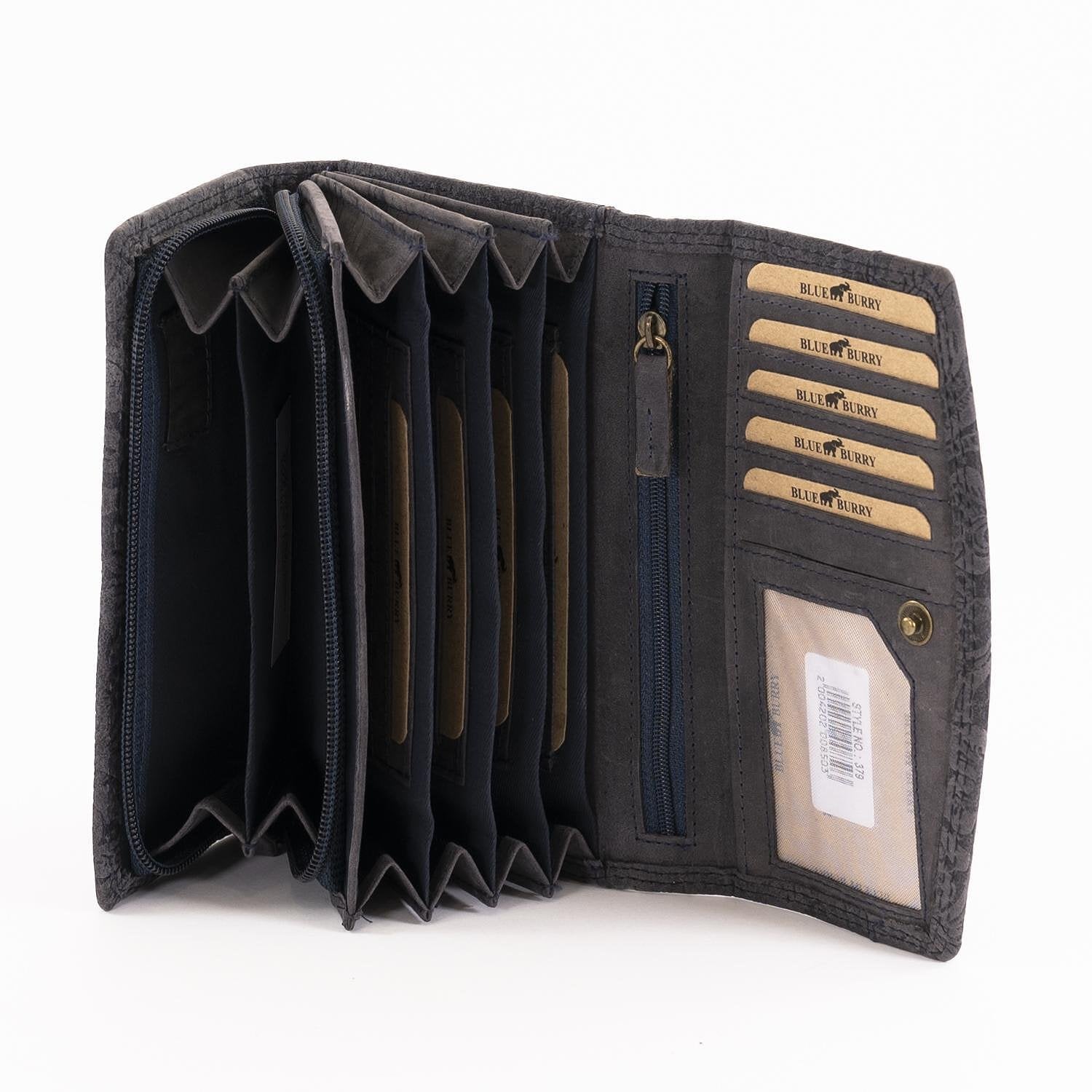КОД: 379B Дамски портфейл Blue Burry от естествена кожа
